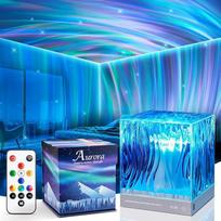 LED žvaigždėto dangaus projektorius vaikams, RGB 3D lavos lempa su 18 apšvietimo efektų ir nuotolinio valdymo pulteliu, Šiaurės pašvaistės projektoriaus auroros šviesa, žvaigždėto dangaus LED projektoriaus naktinė šviesa, vaikų kambarys