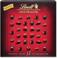 Lindt Feinherbe Mini Pralinés Noirs | 163 g | Juodasis šokoladas | 32 šokoladiniai saldainiai | Maža šokoladinė dovana arba šokolado dovana