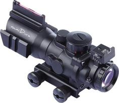Minidiva® 4x32 mm taktinis optinis taikiklis su raudonai žalia, žalia, mėlyna, 3 ryškumų šviesolaidžiu