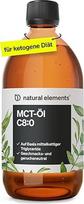 natural elements MCT Oil C8 - 500 ml - 100% kokosų aliejus - skirtas ketogeninei dietai - bekvapis ir bekvapis - veganiškas, be nereikalingų priedų - egzogeniniai ketonai - patikrintas laboratorijoje