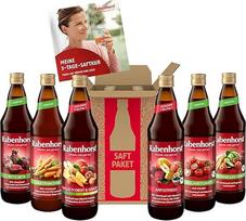 RABENHORST sulčių paketas "3 dienų sultys" - 6 skirtingos daržovių ir įvairių vaisių sultys (6 x 700 ml), skirtos sulčių pasninkui - pridedama gydymo brošiūra - pagamintos iš aukštos kokybės tiesioginių sulčių - veganiškos - nemokamas užstatas