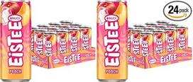 RAUCH Eistee Peach - gaivinantis gėrimas iš juodosios arbatos ir erškėtuogių - optimalus troškulio malšintojas geriantiems arbatą - aukštos kokybės - 12 x 330 ml skardinių (2 pakuotės)