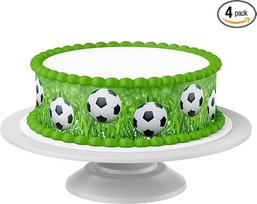 Tortas Juosta Futbolo Futbolas Valgomas - Pakuotė 4 24 cm x 5 cm Tinka tortams iki 30 cm valgyti - Kūrybiška puošmena tortams