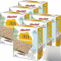 usy Filinchen lęšių traškučiai be glitimo, veganiški, 6 vnt. (6 x 100 g pakuotė) + usy blokas