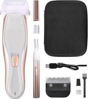 WAHL "Shave & Smooth" moterų plaukų kirpimo mašinėlė, moteriškas skustuvas, asmeninės priežiūros rinkinys "2-in-1", tikslus antakių formavimo prietaisas, įkraunamas asmeninės priežiūros prietaisas, patogus ir kontroliuojamas