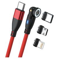 RealPower Magnetic cable 100 Watt,1m,rot mit Adaptern