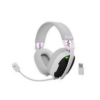 Žaidimų ausinės Fury Fukiya F6 belaidės Bluetooth USB-C su mikrofonu baltos NFU-2337