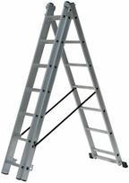 AW-Tools AWTOOLS kopėčios aliumininės 3x8 STOPNI 150KG ADAPATACJA NA SCHODY