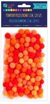 Akriliniai burbuliukai oranžiniai 10 mm, 120 vnt.