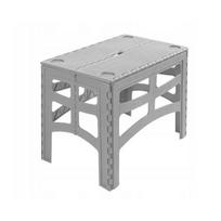 Sulankstomas lauko stalas L, kurio keliamoji galia iki 80 kg, Timo 70x45x55cm, pilkas