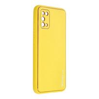 Dėklas telefonui Forcell LEATHER skirtas Samsung Galaxy A02s, geltona
