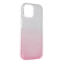 Shining dėklas dėl Iphone 15 skaidrus/rožinis