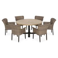 Sodo baldų komplektas NOVELLY HOME, 6 foteliai, stalas, Turin YH-452