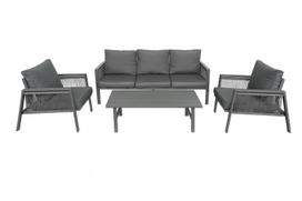 Sodo baldų komplektas NOVELLY HOME, 2 foteliai, trivietė sofa, stalas, Roma YH-193