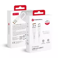 Forcell F-Energy C342 data transfer and charging cable | USB-A to USB-C | QC 4.0 | 66W | 1m | white