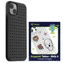 Pinit Dynamic + Tattoo Pin phone case for iPhone 14 | iPhone 15 | iPhone 13 black