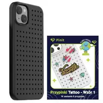 Pinit Dynamic + Tattoo Pin phone case for iPhone 14 Plus | iPhone 15 Plus black