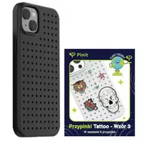Pinit Dynamic + Tattoo Pin phone case for iPhone 14 Plus | iPhone 15 Plus black