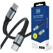 3MK Hyper N-SERIES data transfer and charging cable | USB-C to USB-C | PD 3.0, QC 3.0 | 60W | 3m | black