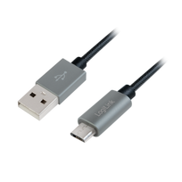 LOGILINK CU0134 LOGILINK - Sync  and  charging cable, USB to Micro USB male, grey