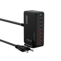 Wozinsky 240W GaN QC3 Charging Station – juodos spalvos