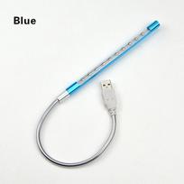 1 vnt USB LED lemputė 10LED lanksti knygų skaitymo lemputė, tinka nešiojamam kompiuteriui HMM mėlyna