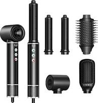 "Air Styler 5-in-1", plaukų stiliatorius su 110 000 aps/min plaukų džiovintuvu, 20 m/s oro srautas, plaukų džiovintuvo šepetys, 320 mln. "Lonic" plaukų stiliatoriaus rinkinys, automobilinė garbanojimo žnyplė, tiesinimo šepetys, 340 g lengvas, tyliai ir gr