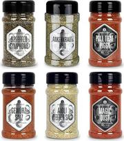 "Ankerkraut Grill" 6 keptuvių rinkinys su aukščiausios kokybės prieskonių mišiniais ir BBQ Rubs, dovanų rinkinys su druska ir pipirais, prieskoniai vyrams, moterims ir Div.