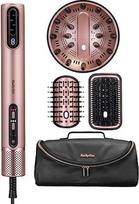"BaByliss Air Wand AS6556E" 4-in-1 plaukų stiliatorius ir plaukų džiovintuvas su difuzoriumi ir prabangiu dėklu, karšto oro šepetys "Wet-to-Dry", "Anti-Frizz" jonų technologija, nepažeidžia plaukų, plaukų džiovintuvas su 3 priedais, rožinės spalvos