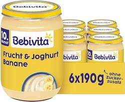 "Bebivita" vaisių ir jogurto bananas, 190 g, 6 vnt. (6 x 190 g)