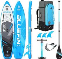 "Bluefin Cruise" 10'4 pripučiama irklentė, SUP lenta suaugusiesiems, "Bluefin Cruise SUP", 10'4 SUP, nešiojama ir saugi kelionėje, pridedami irklenčių priedai