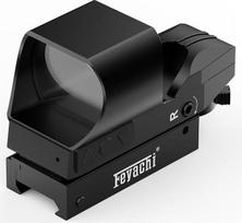 "Feyachi RS-31" raudono taško skydelis, raudono taško skydelis "Airsoft" su 20 mm/22 mm Picatinny bėgiu, 4 tinkleliai, 6 ryškumo nustatymai, šviečiantis taškinis taikiklis, skirtas medžiokliniam "Airsoft" ginklui