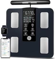 "GE Intelligent Body Weight Scale", 8 elektrodų skaitmeninės vonios kambario svarstyklės, 27 riebalų KMI raumenų masės matavimai, visos kūno sudėties analizatorius, "Bluetooth", tikslios svarstyklės, 180 kg talpa