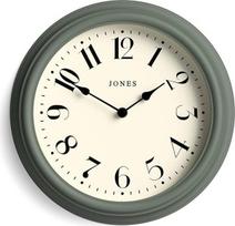 "JONES CLOCKS® Serenity" sieninis laikrodis, klasikinis apvalus laikrodis, 30 cm, žalias, gražūs arabiški skaitmenys, dekoratyvinis dizainas, idealiai tinka virtuvei, svetainei ar miegamajam