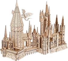 "Ugears" Hogvartso pilies 3D dėlionė - medinė dėlionė Hario Poterio 3D dėlionės pilies modelio rinkinys suaugusiesiems - burtininkų mokyklos Hario Poterio statybos rinkinys 3D medinė dėlionė suaugusiųjų gimtadienio dovana - 340 dalių