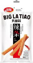 "Weilong Big Latiao" - aštrūs kiniški užkandžiai, karšti ir aštrūs lipnūs glitimo lapeliai, karšti kviečių užkandžiai (1 x 106 g)
