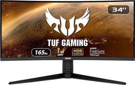 ASUS TUF Gaming VG34VQL1B, 34 colių UWQHD lenktas monitorius, 165 Hz, 1 ms MPRT, "FreeSync Premium", "DisplayHDR 400", VA skydelis, 21:9, 3440 x 1440, "DisplayPort", HDMI, USB, ergonomiškas, juodas