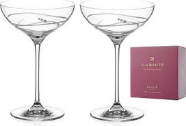 DIAMANTE SOHO Šampano fleitos, 2 vnt., su Swarovski kristalais