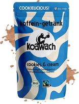 koawach Kakavos milteliai "Cookies & Cream Drink Powder" 500g - ekologiškas geriamasis šokoladas su kofeinu iš guaranos, karamelinio sausainio skonio ir grietinėlės skonio - Fairtrade - energetinė kakava karštiems ir šaltiems gėrimams