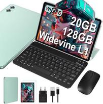 Naujausia "Android" planšetė 10 colių, 20GB RAM + 128GB ROM (1 TB TF), 5G + 2.4G WiFi 6, aštuonių branduolių 1,8 GHz, "Widevine L1", 1280 x 800, 6000 mAh, 5 MP + 8 MP, BT5.0, su klaviatūra ir pele - Creek Green