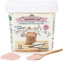 Nortembio Himalaya-Salz Rosa Punjab Pakistan 3 kg Extra Fein (0,5-1 mm) Unraffiniertes Natürliches Mineralsalz für Kulinarische Verwendung. Inkl. Gratis-E-Book mit Rezepten!