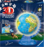 Ravensburger 11288 Šviečiantis pasaulio gaublys 6+ m. amžiaus 3D dėlionė 188 dalių, nereikia klijų Edukacinės dovanos vaikams 20 x 20 x 26,7 cm