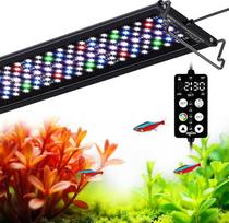 SEAOURA akvariumo lempa su laikmačiu, pilno spektro akvariumo LED augalų augimo lempos su maitinimo sutrikimų atmintimi, 8 spalvos, 20 ryškumo lygių, apšvietimas gėlavandeniams akvariumams 45-60 cm