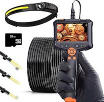 VALUEFIND Automatinio fokusavimo endoskopas Plačiakampis fotoaparatas 2MP 8 reguliuojami šviesos diodai Integruotas 4,3 colių HD ekranas, skirtas pramoniniams patikrinimams namuose ar mechanikoje atlikti