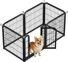 Yaheetech Dog Playpen 6 skydai Narvas šunims Šuniukas Triušis Graužikų tvora Tinklo Kennel Metalo Pratybos Sulankstomas 60x60cm