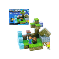Minecraft magnetinis blokelių / kaladėlių rinkinys - 50 dalių