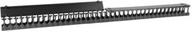 Lanview LVR252386. Typ: Kabelmanagementtafel, Produktfarbe: Schwarz, Gehäusematerial: Kunststoff. Größe (Imperial): 48,3 cm (19), Breite: 95 mm, Tiefe: 110 mm. Menge pro Packung: 1 Stück(e), Verpackungsbreite: 140 mm, Verpackungstiefe: 1900 mm (LVR252386)
