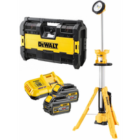 DWST1-75659 DeWALT TOUGHSYSTEM radijas + DCL079 prožektorius + 2 x DCB546 + DCB118 FLEXVOLT 54V akumuliatoriai ir įkroviklis