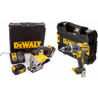 DCS331M2 DeWALT 18V siaurapjūklis + DCD796NT 18V suktuvas – smūginis gręžtuvas
