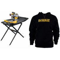 D24000S DeWALT 250 mm plytelių pjovimo staklės su stovu + DWC47-001 džemperis
